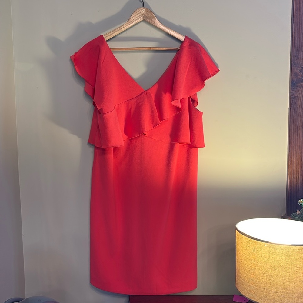 Trina Turk Pink Cameron V Neck Dress Size 14